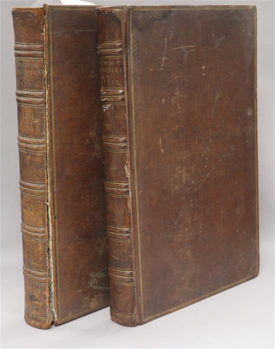 Hutchins, John - The History and Antiquities of the County of Dorset, 1st edition, 2 vols, folio, old calf,